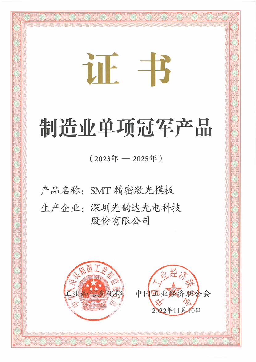 國家制造業(yè)單項(xiàng)冠軍